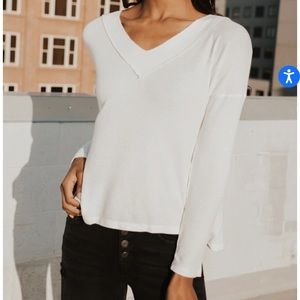 Ivory long sleeve tee